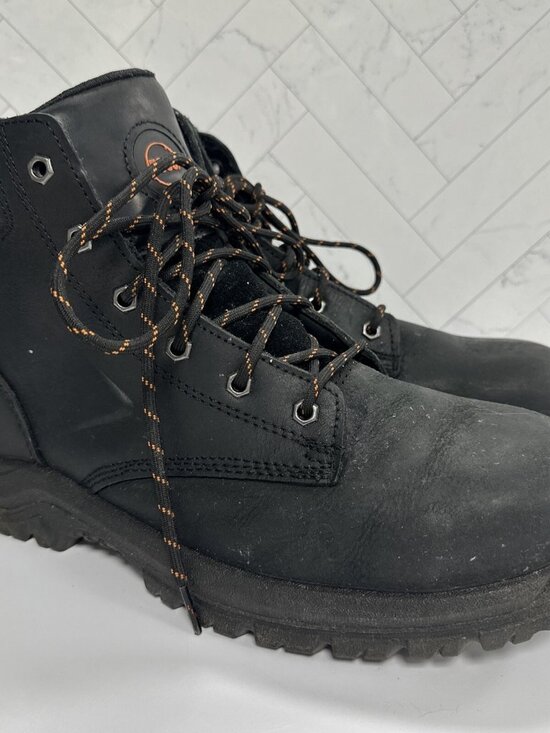 Hoss Boots Mens Basin Black Leather Full-Grain Work Boots 60141 D 11.5